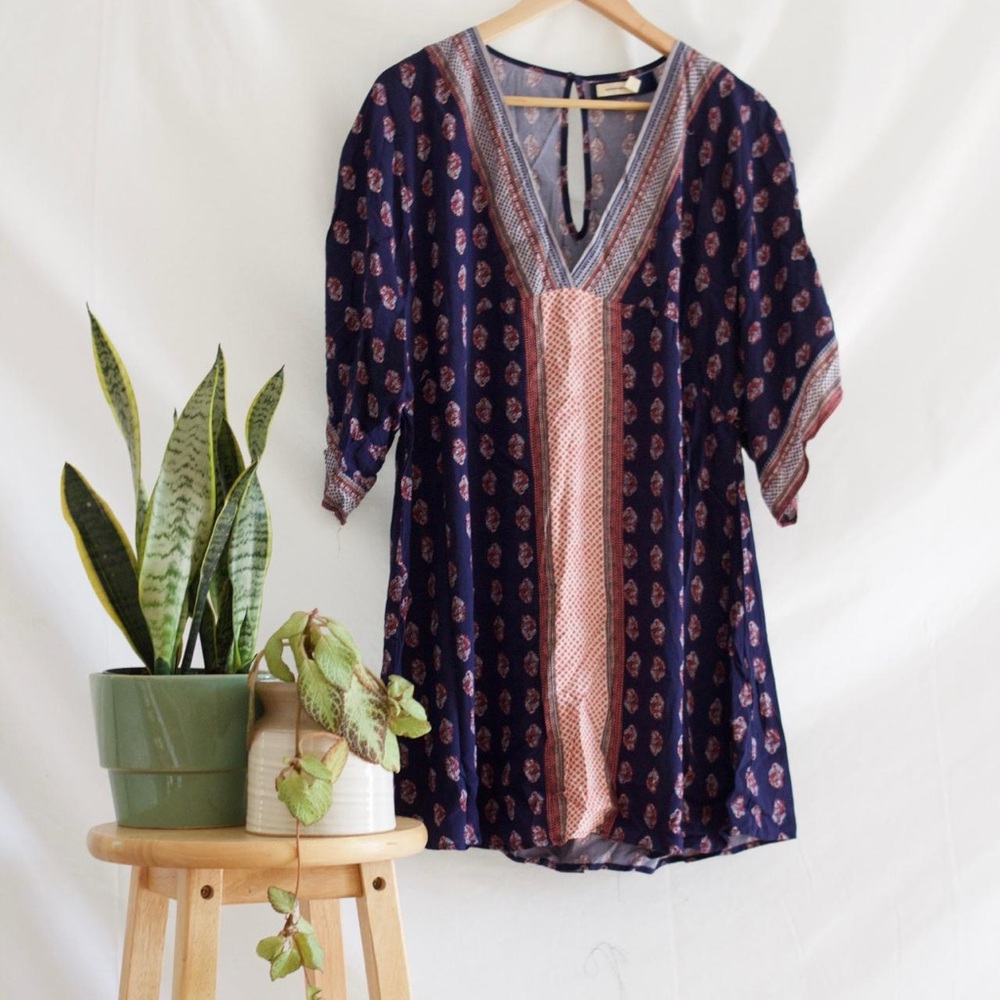 WOMENS SECRET (French Brand) block printed  tunic / bikini cover